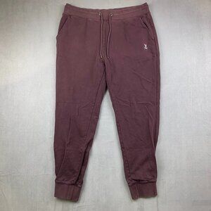 Psycho Bunny Mens Sweatpants XL Purple Joggers French Terry Knit 100% Cotton